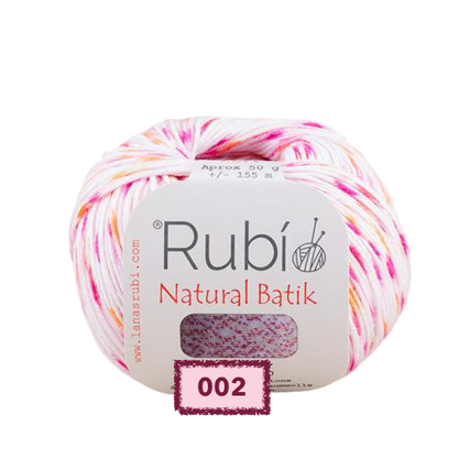 ovillo rubi natural batik algodón multicolor