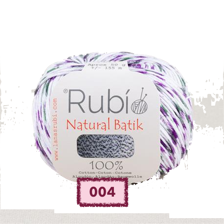 ovillo rubi natural batik algodón multicolor