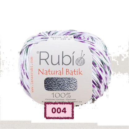ovillo rubi natural batik algodón multicolor