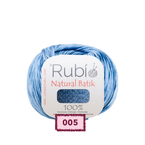 ovillo rubi natural batik algodón multicolor