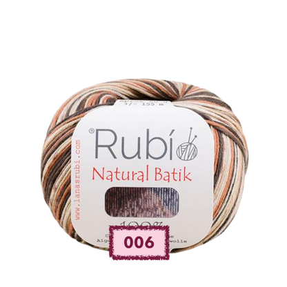ovillo rubi natural batik algodón multicolor