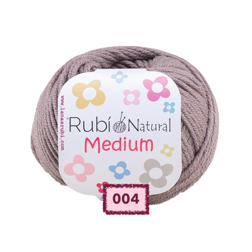 OVILLO DE ALGODON RUBI NATURAL MEDIUM