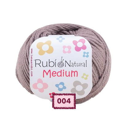 OVILLO DE ALGODON RUBI NATURAL MEDIUM