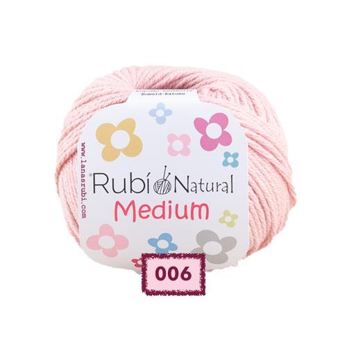 OVILLO DE ALGODON RUBI NATURAL MEDIUM