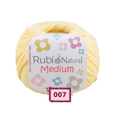 OVILLO DE ALGODON RUBI NATURAL MEDIUM
