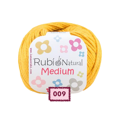 OVILLO DE ALGODON RUBI NATURAL MEDIUM