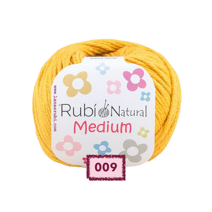 OVILLO DE ALGODON RUBI NATURAL MEDIUM