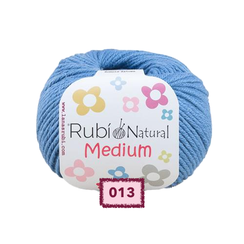 OVILLO DE ALGODON RUBI NATURAL MEDIUM