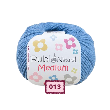 OVILLO DE ALGODON RUBI NATURAL MEDIUM