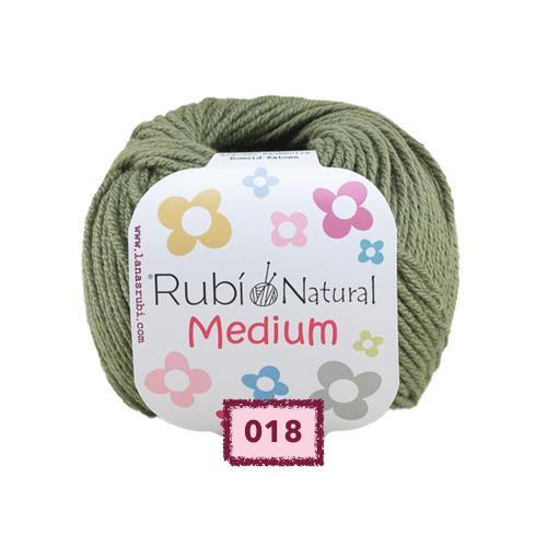 OVILLO DE ALGODON RUBI NATURAL MEDIUM