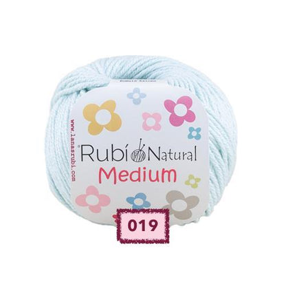 OVILLO DE ALGODON RUBI NATURAL MEDIUM