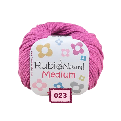 OVILLO DE ALGODON RUBI NATURAL MEDIUM