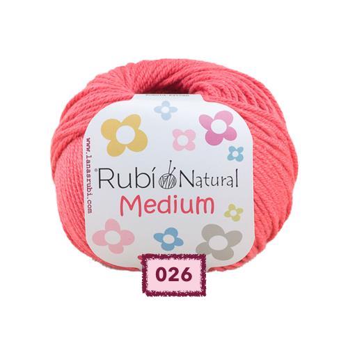 OVILLO DE ALGODON RUBI NATURAL MEDIUM