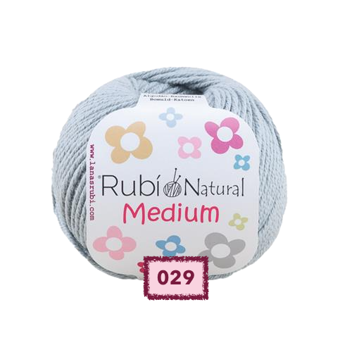 OVILLO DE ALGODON RUBI NATURAL MEDIUM
