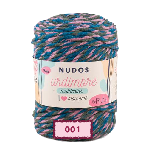 RUBI NUDOS URDIMBRE MULTICOLOR PARA TEJER O PARA MACRAME