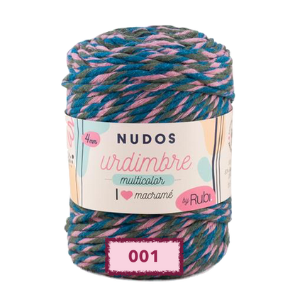 RUBI NUDOS URDIMBRE MULTICOLOR PARA TEJER O PARA MACRAME