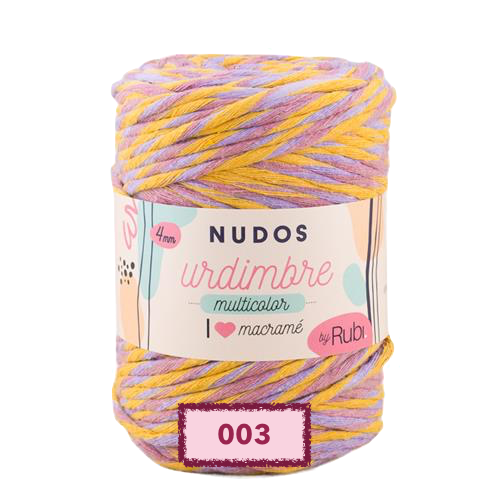 RUBI NUDOS URDIMBRE MULTICOLOR PARA TEJER O PARA MACRAME