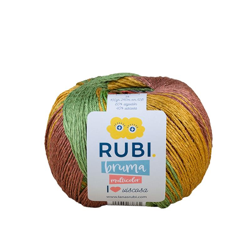 Rubi Bruma Multicolor – Ovillo algodón y viscosa jaspeado