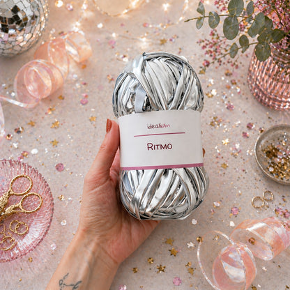 Ritmo · Trapillo metálico brillante para bolsos de fiesta