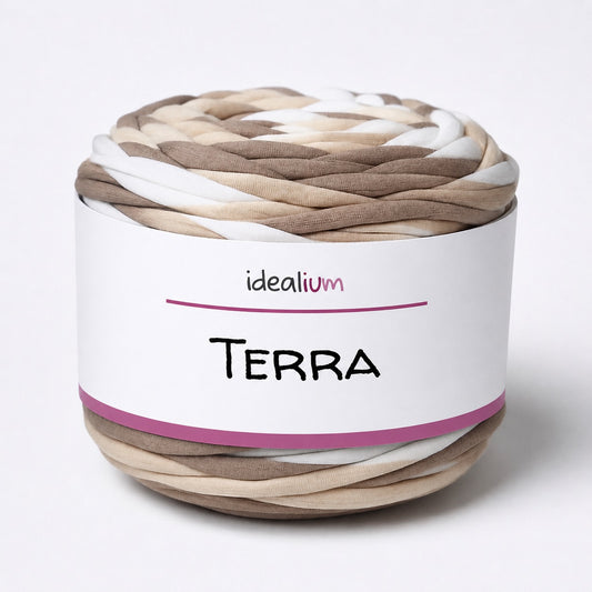 Terra Multicolor · Trapillo ligero con cambios de color M072 Tierra