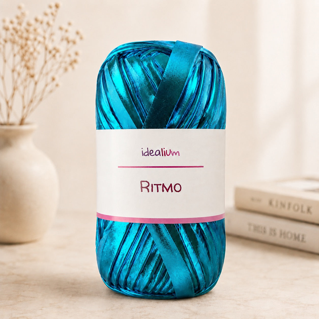 Ritmo · Trapillo metálico brillante para bolsos de fiesta R004 Azul