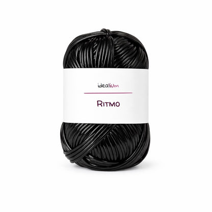 Ritmo · Trapillo metálico brillante para bolsos de fiesta R005 Negro