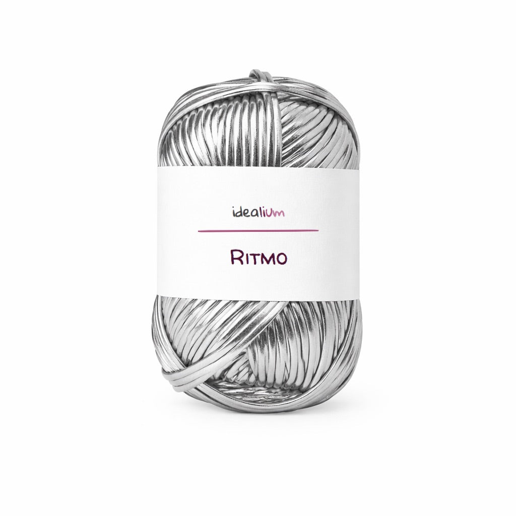 Ritmo · Trapillo metálico brillante para bolsos de fiesta R002 Plata