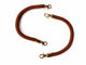 30 cm braided handles for handbag – Marrón