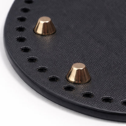 Base ovalada sintética negra para bolsos (perforada)
