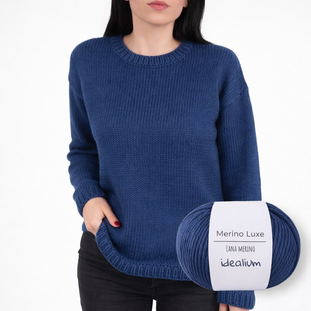 Kit para tejer Jersey Basic Merino – Lana Merino, Talla S/M