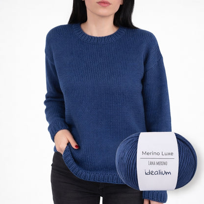 Kit para tejer Jersey Basic Merino – Lana Merino, Talla S/M