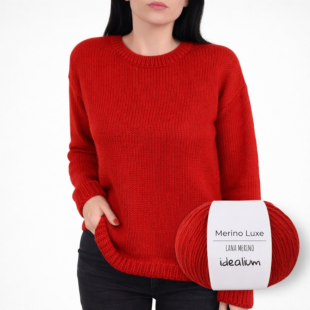 Kit para tejer Jersey Basic Merino – Lana Merino, Talla S/M