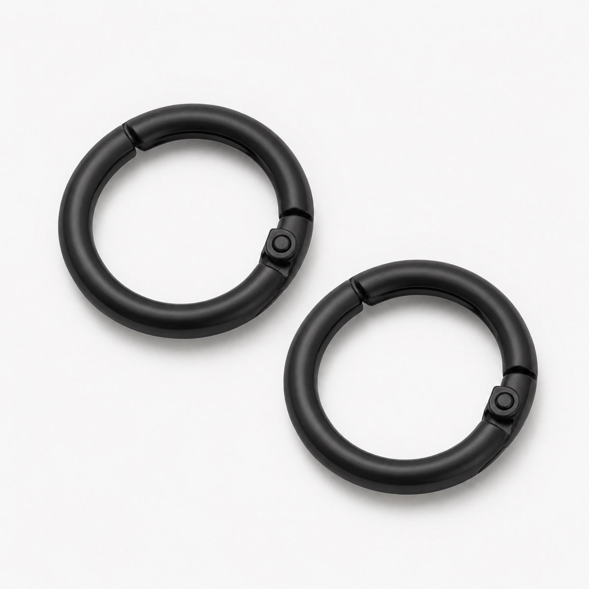 Mosquetones metálicos para bolso (Pack de 2) Negro