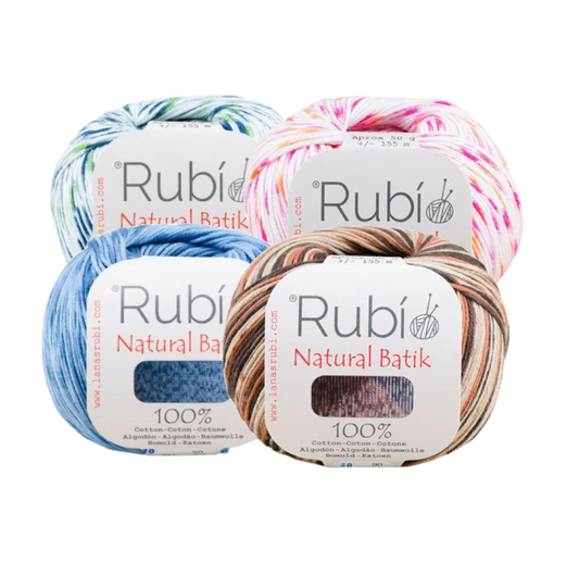 ovillo rubi natural batik algodón multicolor