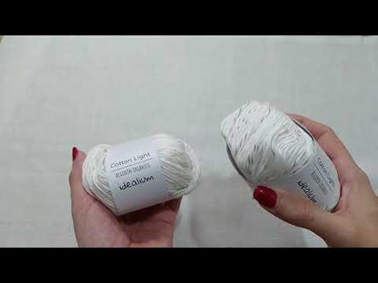 Ovillo Idealium Cotton Light Confetti – Algodón 50 g con efecto moteado