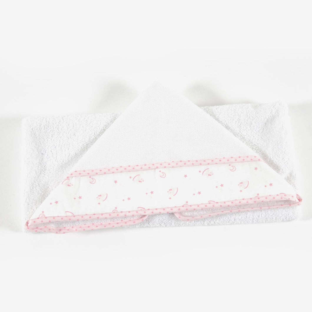 Capa de baño para bordar Baby Stars rosa